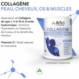 Arkopharma Collagène – Peau cheveux articulation, 260 Gr